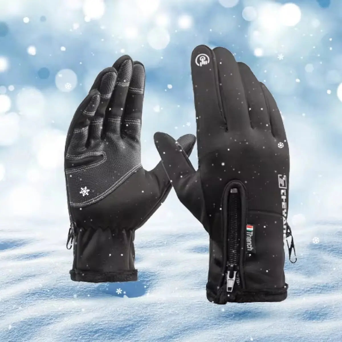 Winter Gloves – waterproof, thermal, touch-screen compatible, windproof, warm for cold days, suitable for running, sports, hiking, and skiing. ❄️🧤🔥